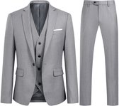 ALLTHEMEN Heren Slim Fit 3-delige Moderne Pakken - Herenpak Voor Zakelijke Bruiloften - XS