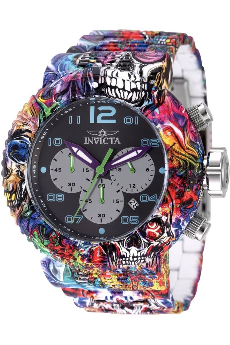 Invicta Pro Diver 48551 Heren Horloge - Waterdicht - Analoog - Quartz Uurwerk - Roestvrij Staal met zwarte Wijzerplaat - 52mm