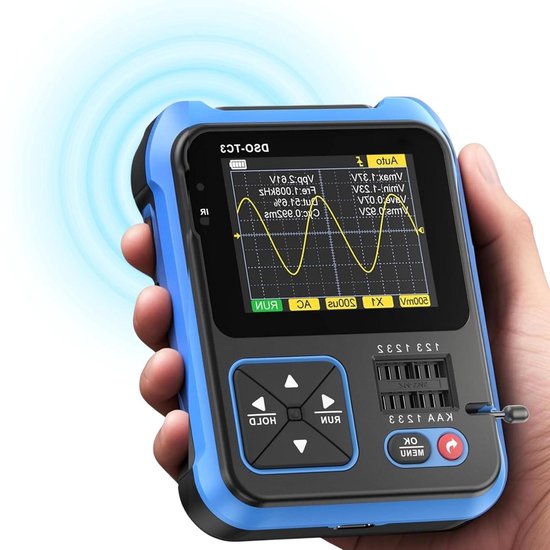 Foto: Draagbare 3 in 1 oscilloscoop multimeter signaal generator 500 khz bandbreedte 10msa s sampling rate