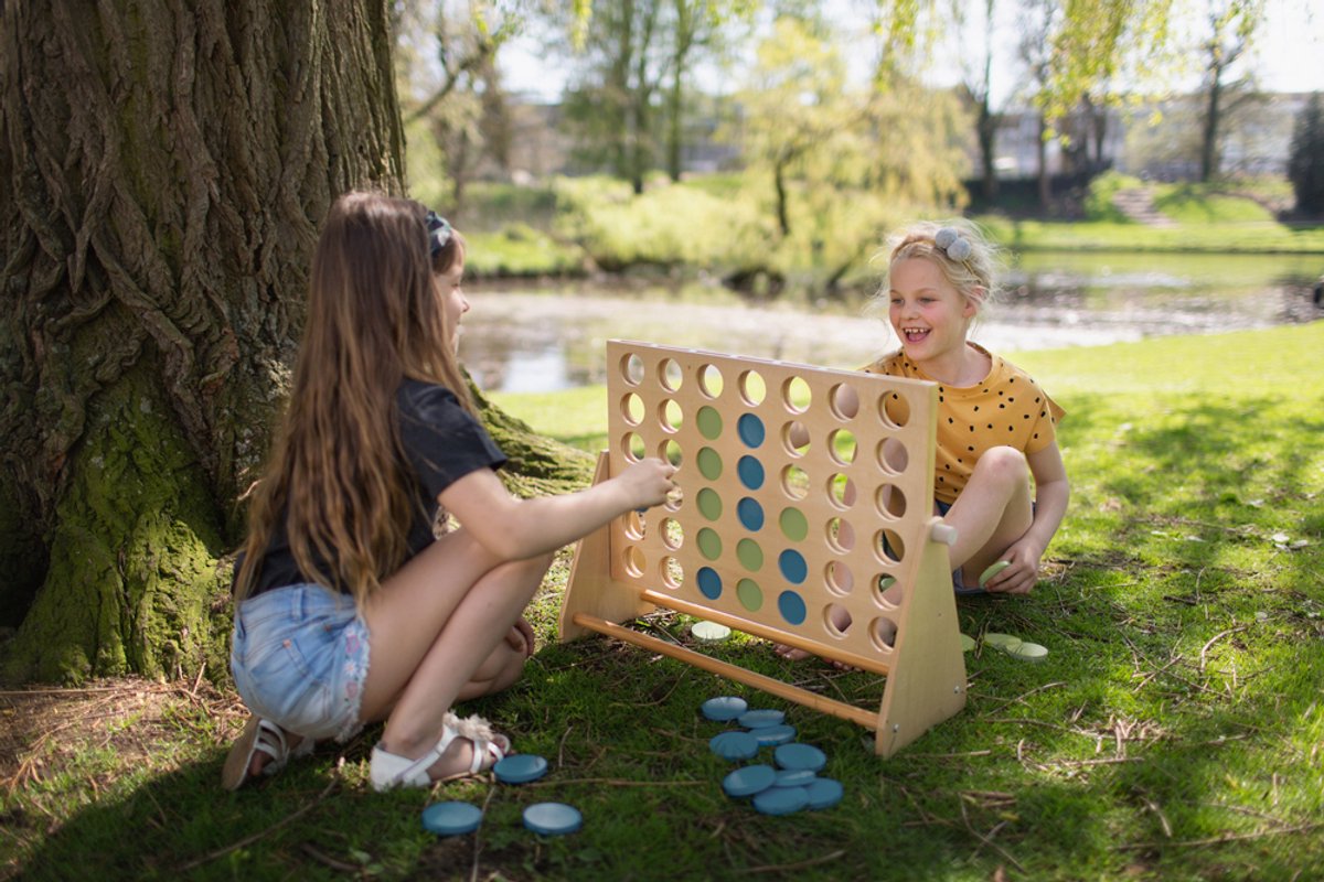 BS Toys Buitenspel Bundle – 4 bij elkaar Strategisch Spel + Grote Toren Balanceer Spel – Houten Gezelschapsspel vanaf 6 jaar ( GA279 & GA277 ) — cadeau in Spellen & Speelgoed - foto 7