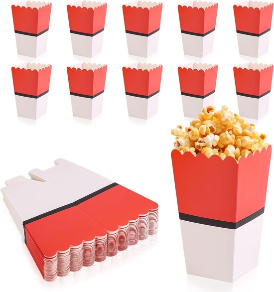 JeVenis 12 stuks roze popcorndoosjes roze snoepdoos let's go JeVenis 12 stuks roze popcorndoosjes roze snoepdoos let's go