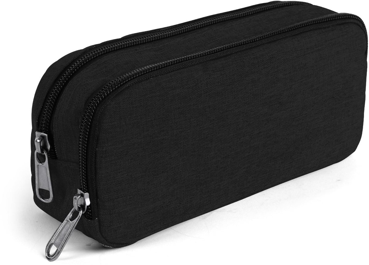Pennenzak - Ruim Etui met 2 Vakken en Ritssluiting - Voor School & Kantoor
