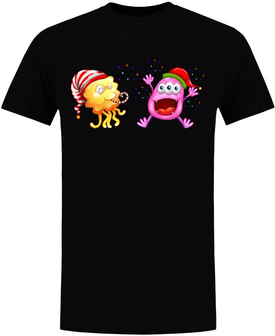 Happy Monsters Kindershirt - feest - party - alien - halloween - grappig - verjaardag - shirt