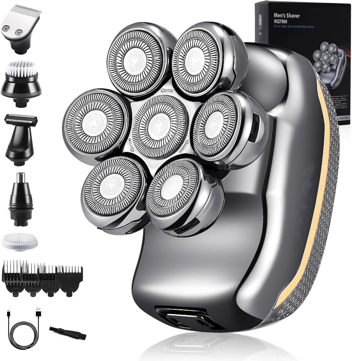 Elektrische hoofdscheerapparaten voor mannen, nat en droog, - Elektrische - €47,49