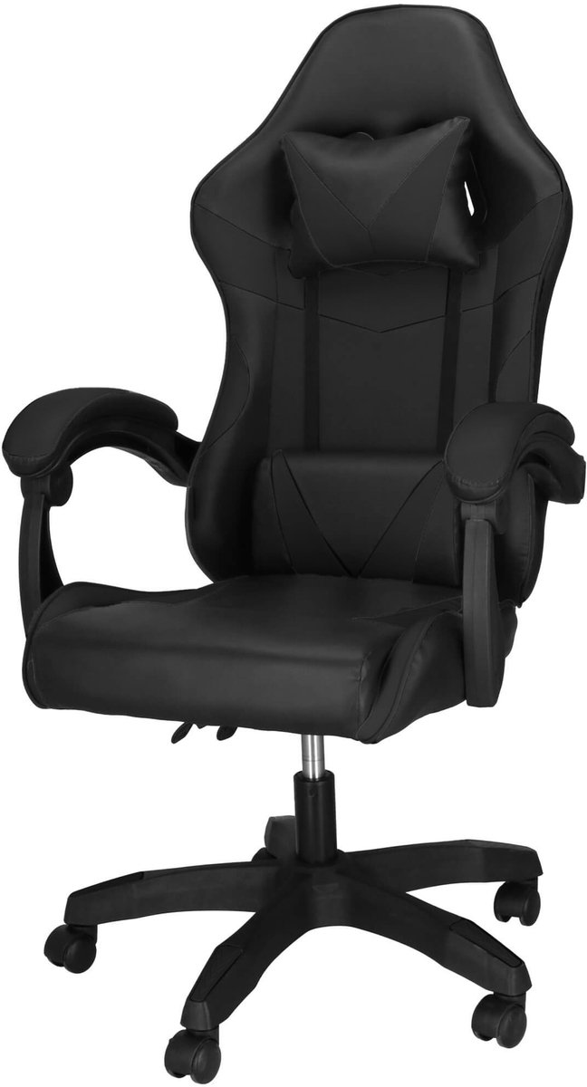 Springos Gamestoel Ergonomisch Verstelbaar Zwart