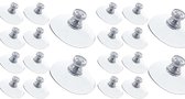 Zuignap met schroefdraad - Transparante Zuignap (25 mm diameter) - 20 Stuks