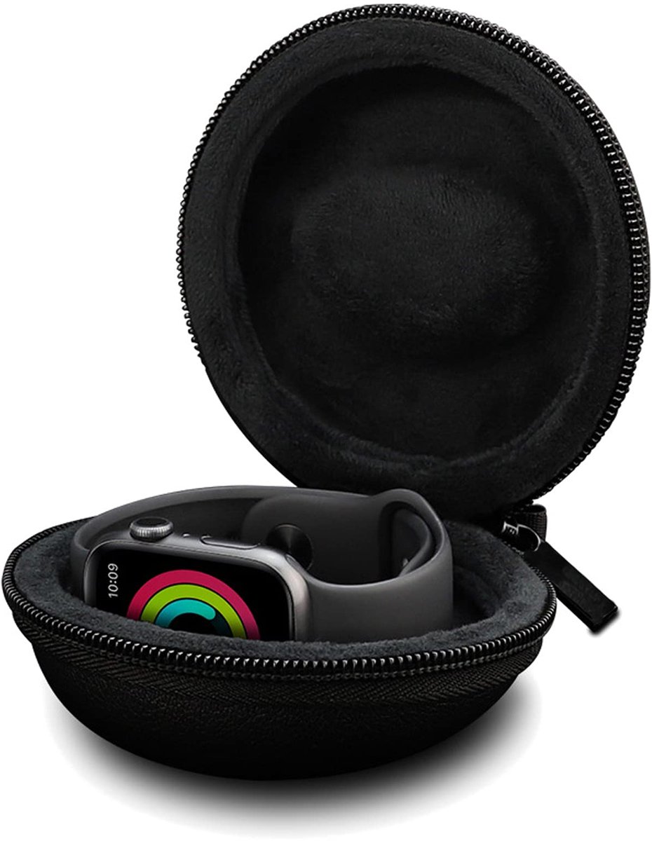 Mikqky Draagbaar Enkel Horloge, Horlogedoos met Ritssluiting, Geschikt voor Alle Horloges en Smartwatches Ketting Oordopjes Waterdicht en Valbestendig
