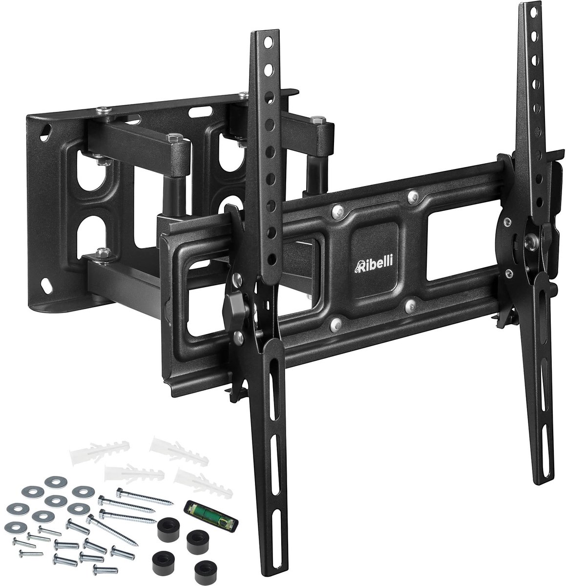 Ribelli® TV-muurbeugel draaibaar en kantelbaar max. VESA 400x400mm voor 32 – 65 inch, TV-beugel, platte & gebogen TV's of monitoren tot 40 kg