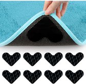 Vicloon Antislipstickers voor Tapijt, 30 Stuks Grippers, Herbruikbare Onderlaag, Dubbelzijdige Anti-Curling Grip voor Harde Vloeren - Wasbaar en Verwijderbaar (Zwart