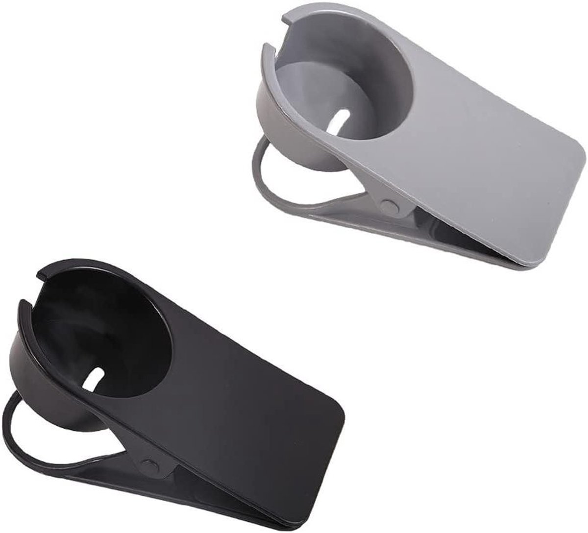 2 stuks Universele Bekerhouders voor Tafel - Klemmen Clips voor Glazen en Koppen - Inclusief Telefoonhouder - Praktisch en Handig Accessoire voor Drankjes - Geschikt voor Verschillende Bevattingsmiddelen
