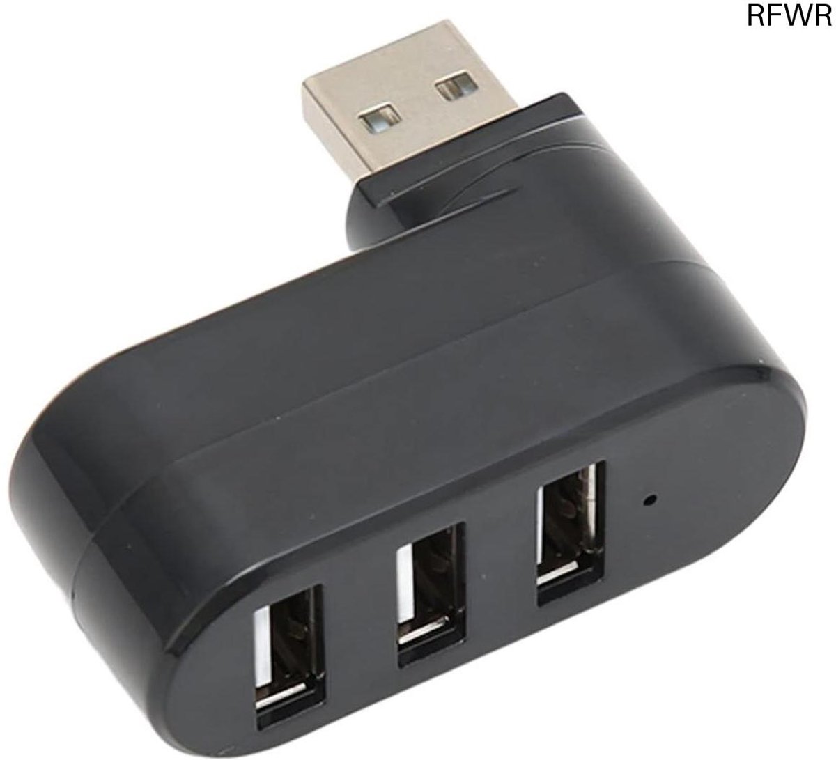Image of RFWR® 3-poorts USB 2.0-splitter met 180° draaibare aansluiting - Draagbare datahub voor laptop en tablet