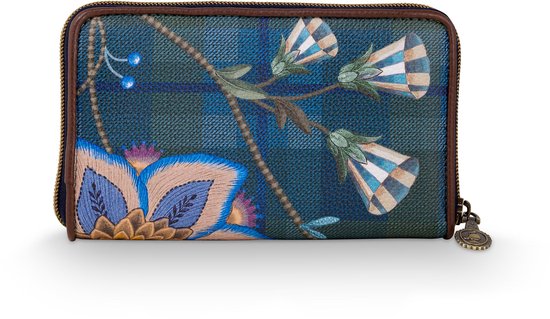 Portefeuille Pip Studio Willow - Portefeuille Flores Felices - Bleu foncé - 18x3x11cm