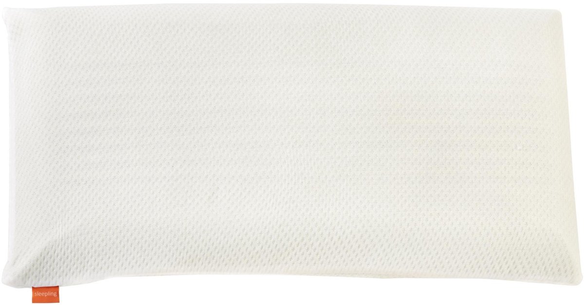 sleepling 40 x 80 cm extra zacht visco hoofdkussen | orthopedisch neksteunkussen | kussen van memory foam | gemaakt in de EU | afneembare hoes, wasbaar op 60 graden | wit