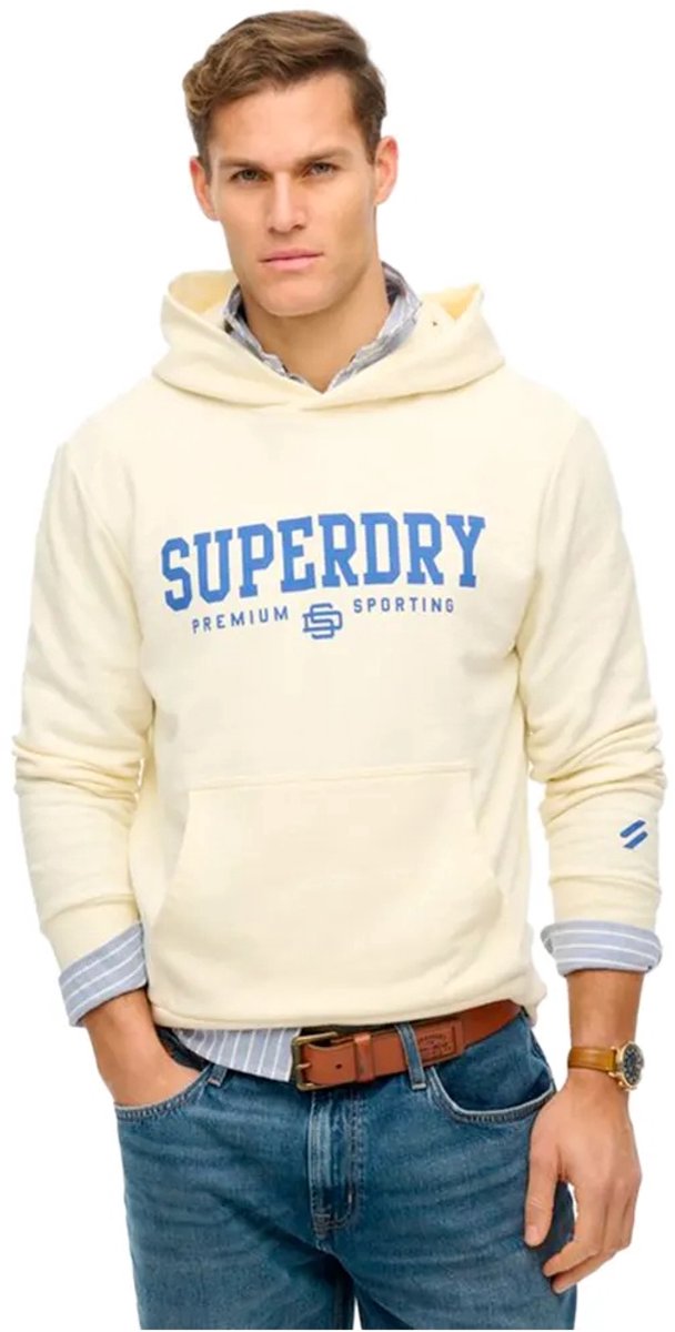 Superdry Core Sport Hoodie Heren Hoodies Creme