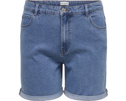 ONLY CARMAKOMA - CARVEGA STRETCH HW MOM DNM SHORTS Dames Broek
