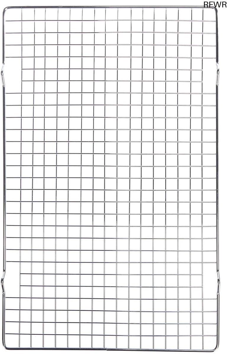 RFWR® Rechthoekig Keukenrooster 40 x 25 cm van Verchroomd Staal