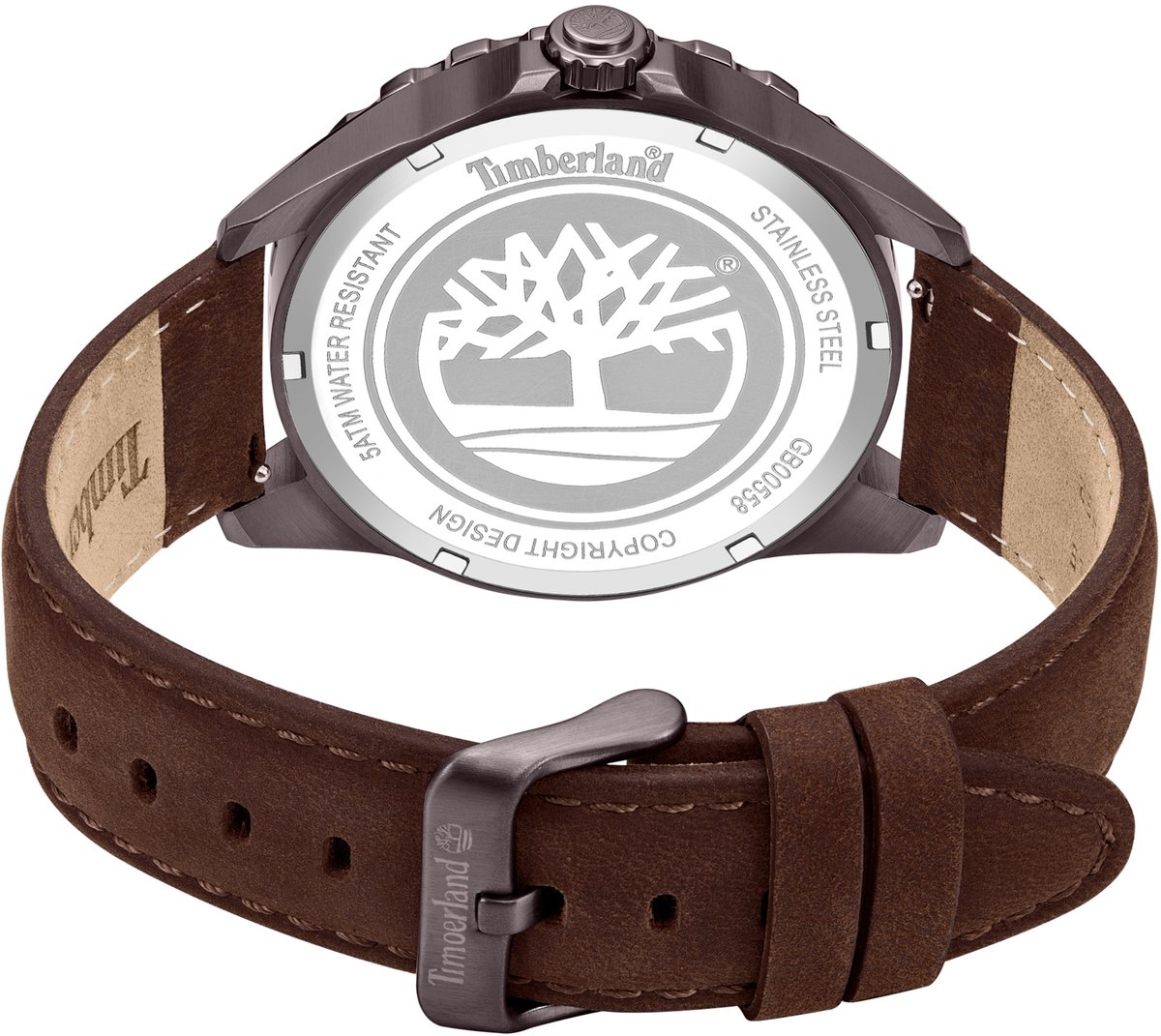 Datum horloge Day Pond Brown