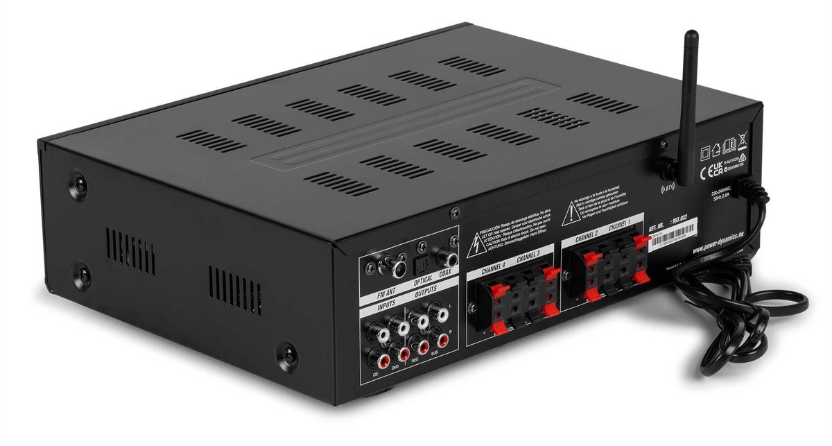 Geluidsinstallatie met Bluetooth - PV240BT 4-zone stereo versterker audio + 8 BD50B speakers - 5'' thumbnail 4