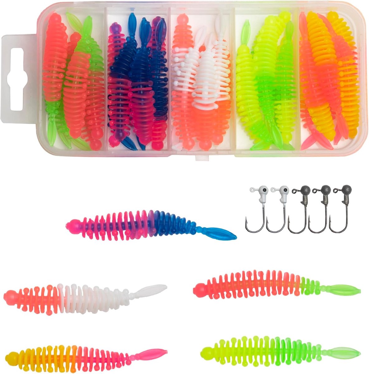 Rubberen visset - 30 stuks rubberen aas - voor forelvissen
