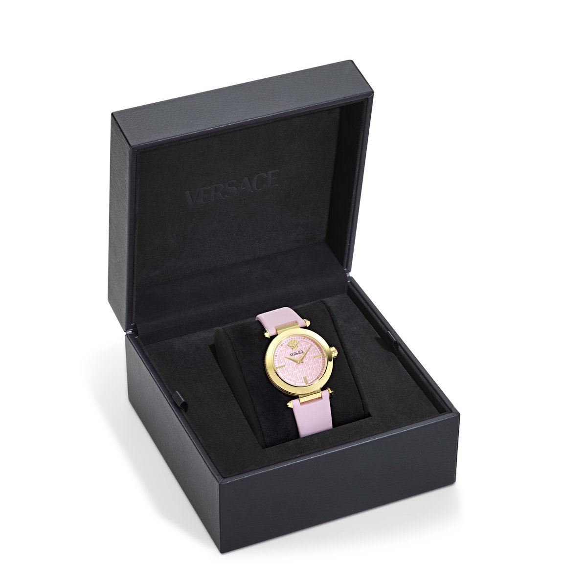 Versace Greek VE5B00125 Horloge - Leer - Roze - Ø 34 mm