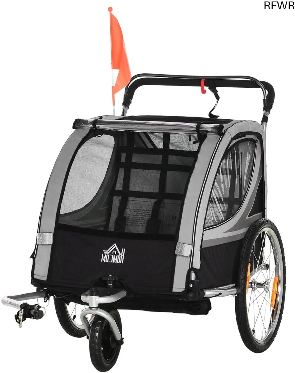 RFWR® 2-in-1 Kinderfietskar en Schuifwagen voor Kinderen tot 26,4 kg