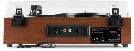 Platenspeler met DAB radio - Audizio Tulsa - Bluetooth 5.0 - DAB+ / FM