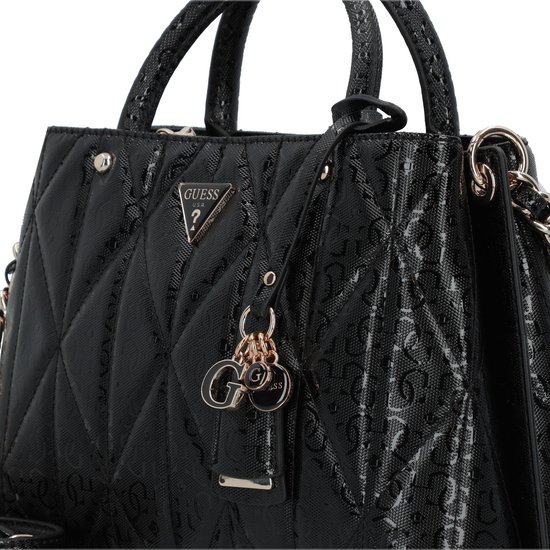 GUESS sac à main sac à épaule bandoulière Aldina Girlfriend Satchel Black noir