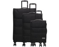 Zebra Trends Elske Koffer Kofferset Nylon Softcase Reizen Travel Zwart