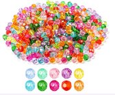 Crystal Glass Kralen Facetgeslepen Kraaltjes Kleurrijke Kunststof Kralen Ronde Kralen Multi-gekleurde Assortiment Kralen Mix Ambachtelijke Kralen voor Sieraden Armbanden Creaties.