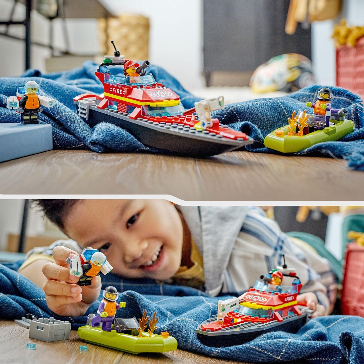 LEGO City Reddingsboot Brand Speelgoed voor Kinderen - 60373 — afbeelding 8