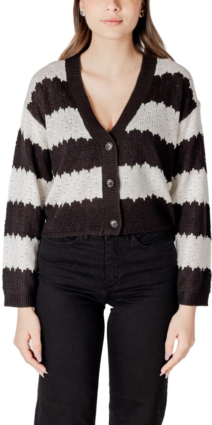 Gilet court JDY JDYSUN MIA L/ S pour femme - Lait de poule noir