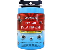 Catchmaster Vliegenval met lokmiddel - Herbruikbare Fly Jar - Vangt 40.000 vliegen - Vliegenzak - Vliegenvanger - Ecologisch