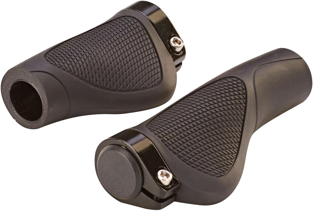Ergonomische Fietshandgrepen met Schroefbevestiging - 132 mm, Zwart