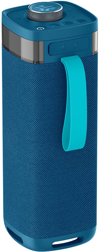 JLab Jbuds Bluetooth Speaker Draadloos - Draagbare Muziekbox - 12 uur Batterijduur - 30 Watt - Bass Boost - IPX6 Waterproof - Multipairing - Instelbare Party Lights - App Equalizer - Blauw