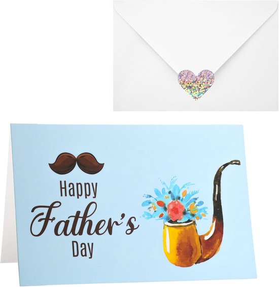 Foto: Happy father s day kaart vouwbare vaderdag groetenkaart met enveloppen en seal stickers beste vaderdag verjaardag kaart voor vaderdag verjaardagsgeschenken