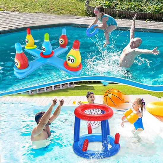 Ibenzoa® Complete Opblaasbare Zwembadspeelset voor Zomerplezier en Watergevechtspellen voor Kinderen en Volwassenen van Ibenzoa — afbeelding 5