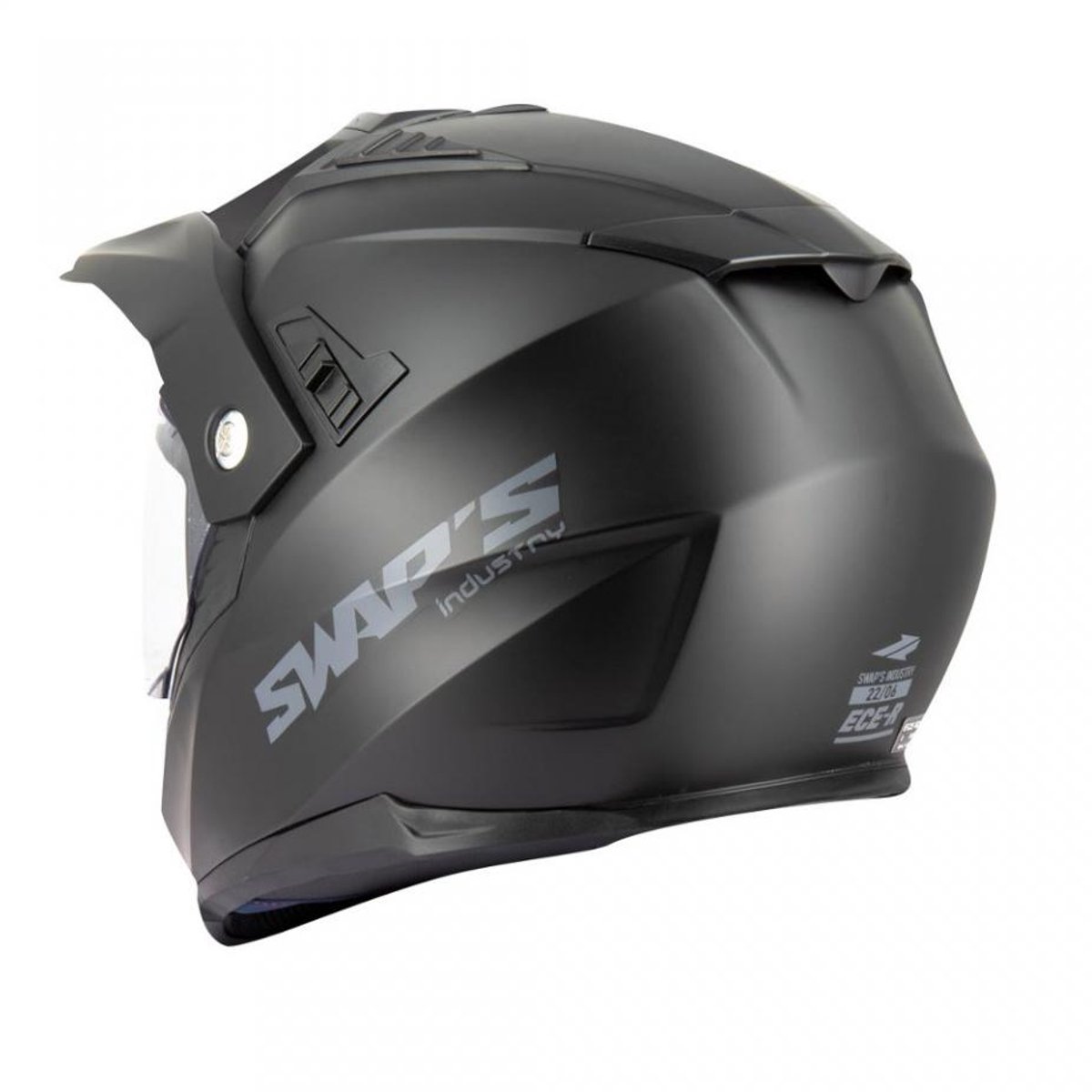 Casque pour moto cross trail Swaps Enduro S789 Crux noir mat Taille XXL 63-64cm Neuf