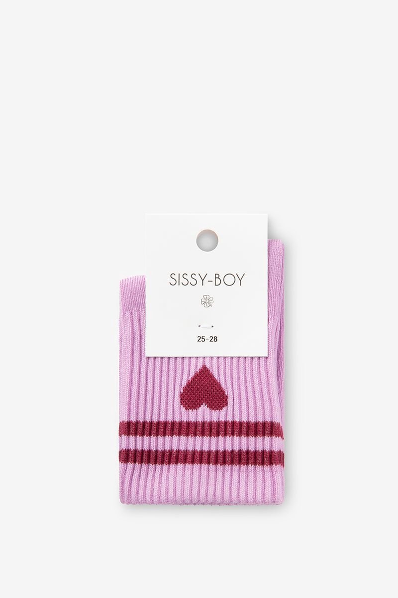 Sissy-Boy - Lichtpaarse sokken met hartje