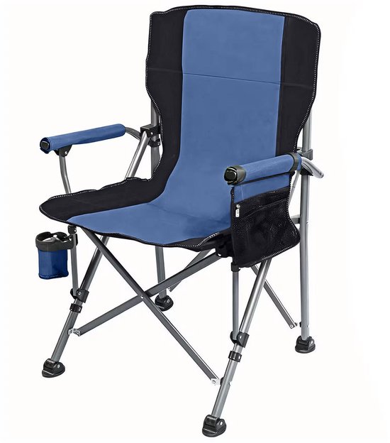 Lopoleis® Campingstoel – Klapstoel – Campingstoel opvouwbaar – Visstoel – Vouwstoel – Strandstoel – Inklapbaar – Lichtgewicht – Outdoor Stoel – Blauw — afbeelding 3