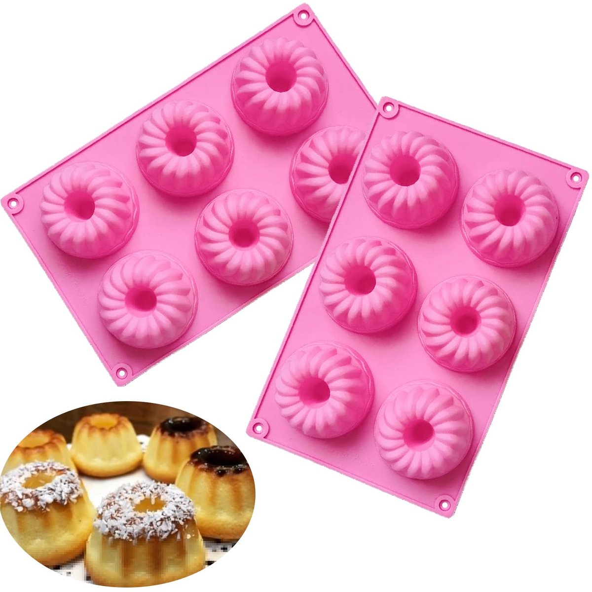 Ibenzoa® Herbruikbare Mini Tulbandvormen van Siliconen voor Perfecte Creaties in de Keuken