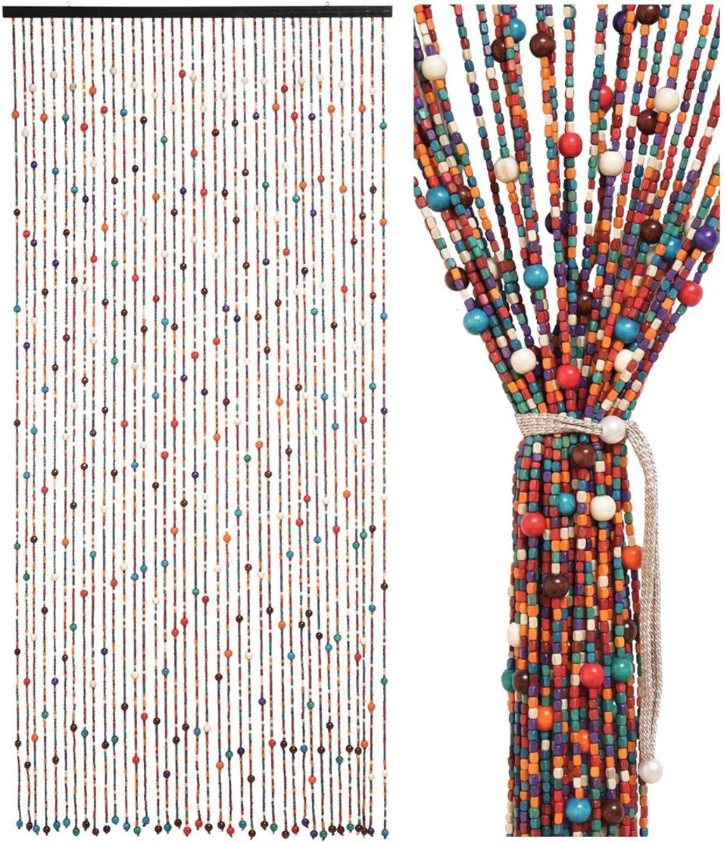 DailySupplies® Deurgordijn Kralen - Macrame - 90x200 Multikleur