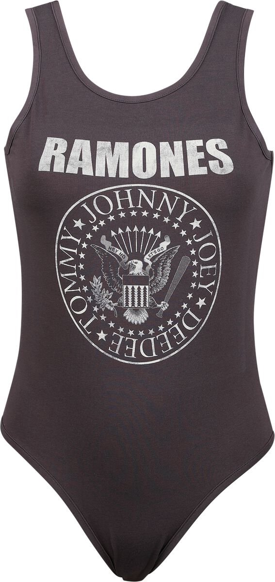 Ramones Amplified Collection - Classic Seal Dames Body's - houtskool - XL