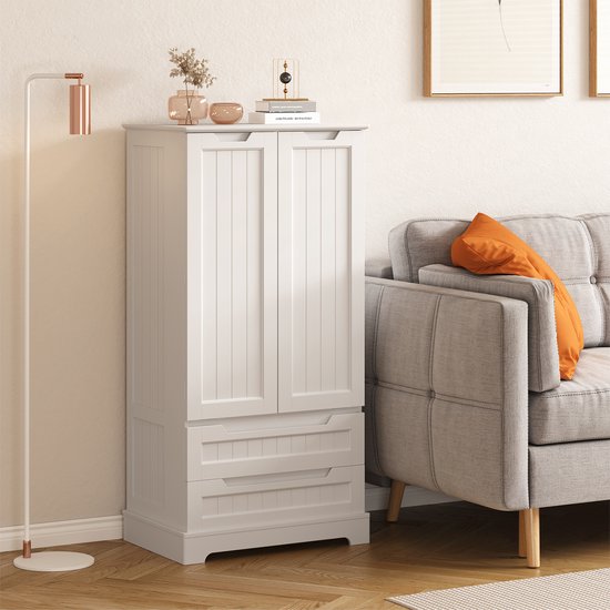Xbro Keukenkast Vrijstaand – Met 2 Lades en 2 Deuren – Opbergkast – Voor Keuken, Eetkamer of Wasruimte – 40 x 60 x 120 cm – Wit