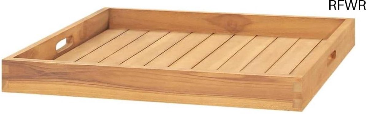 RFWR® Dienblad van Massief Teakhout 60 x 60 cm voor Binnen en Buiten