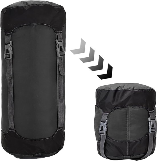 8L - Slaapzak Compressie Opbergzak - Compressie Stuff Sack voor Slaapzak - Nylon Stuff Zak Opbergtas - Waterdichte compressiezak - Slaapzakopberging - Stofzak met trekkoord - voor Slaapzakkleding - 18 * 48cm van Merkloos — afbeelding 4