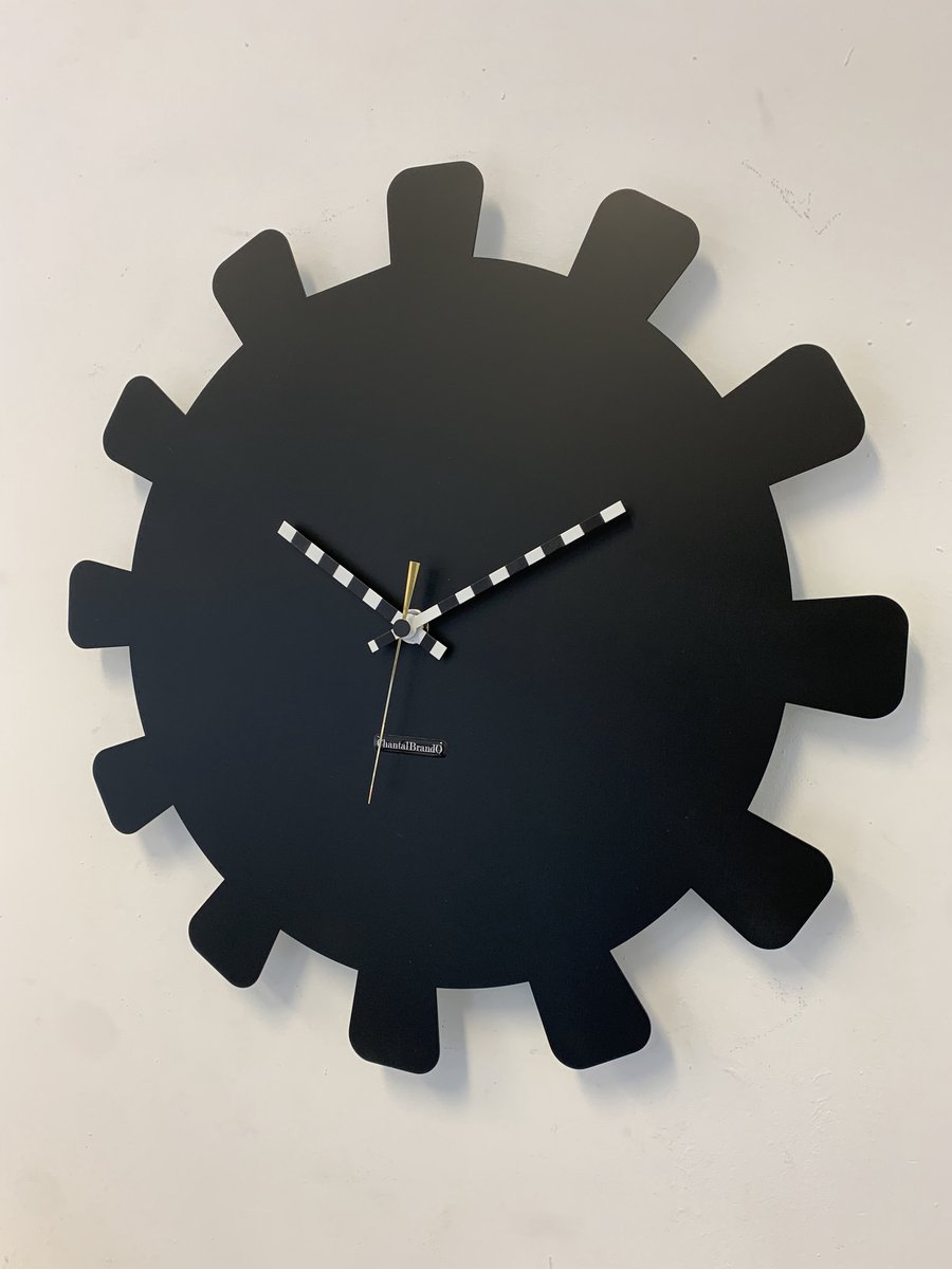 MOSA CLOCK Wandklok BLACK SUN XL Modern Industrieel Design