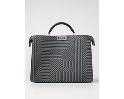 Peekaboo Large Geometric Handbag - Grey Bags