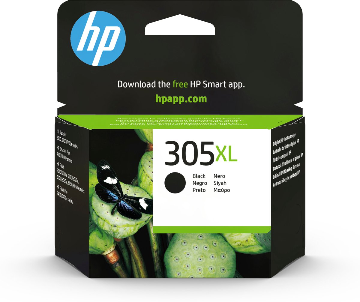 HP 305XL - High Yield Black Original Ink Cartridge - Zwart