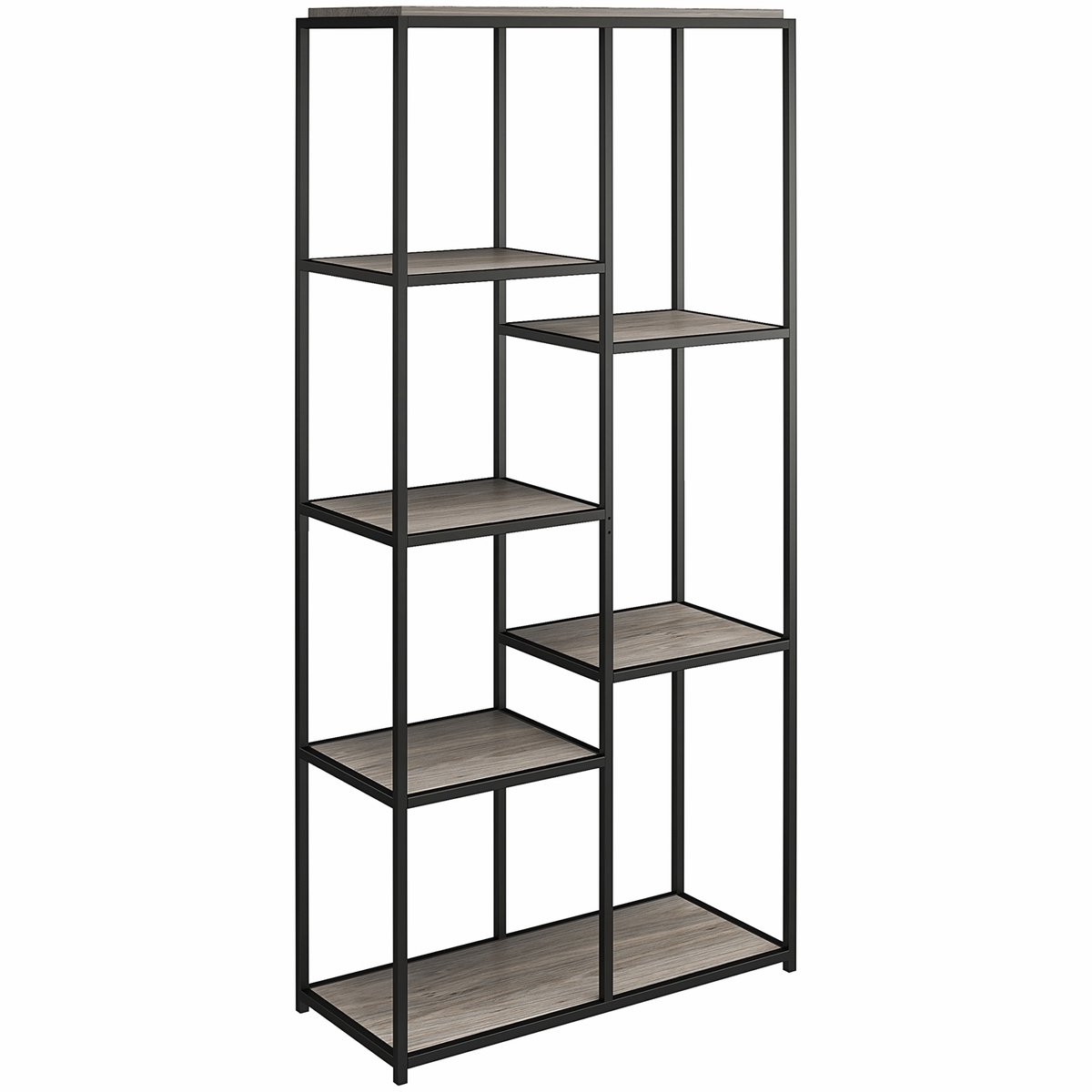 Quincy-Boekenkast - 5 Planken - Grijs