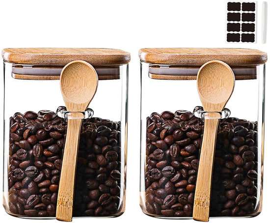 Ritzenhoff & Breker Esperanza Voorraaddozen, glazen potten met houten